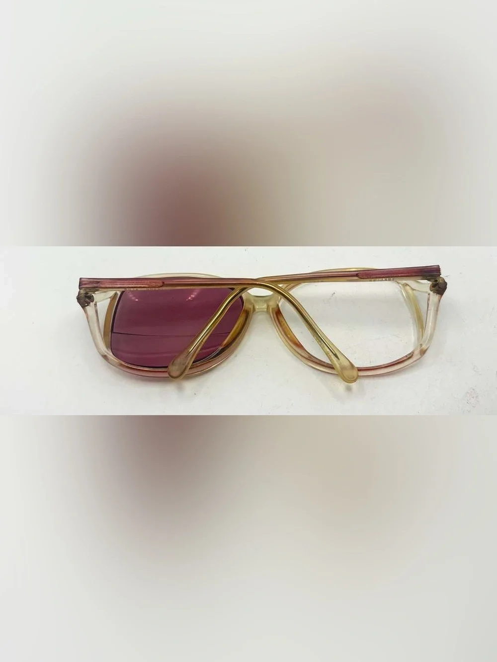 Vintage Impulse Brown Translucent Oval Sunglasses Frames Only Hong Kong